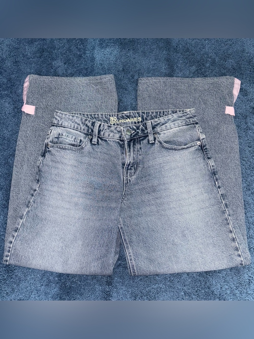 No Boundaries Wide-Leg Bow Jeans